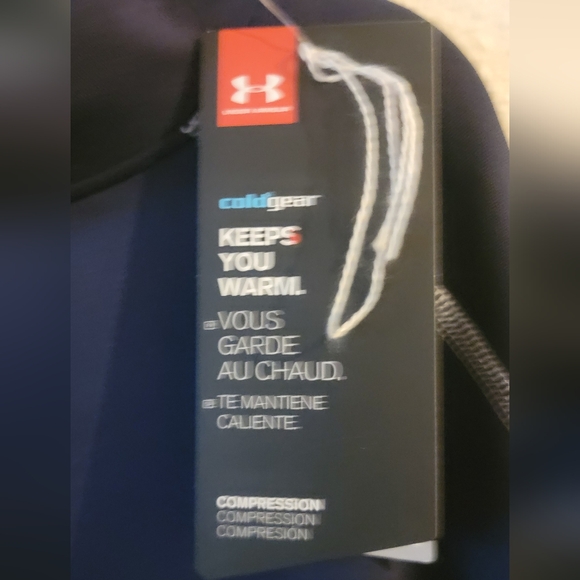 Under Armour Mens Shirt Size Medium Compressio Coldgear Activewear Athletic Blue - Picture 7 of 12